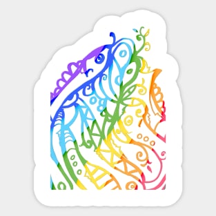 Very beautiful decorative colorful abstract lines Sticker